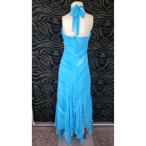 Formal marbled print halter dress size 9/10 - Picture 8 of 13